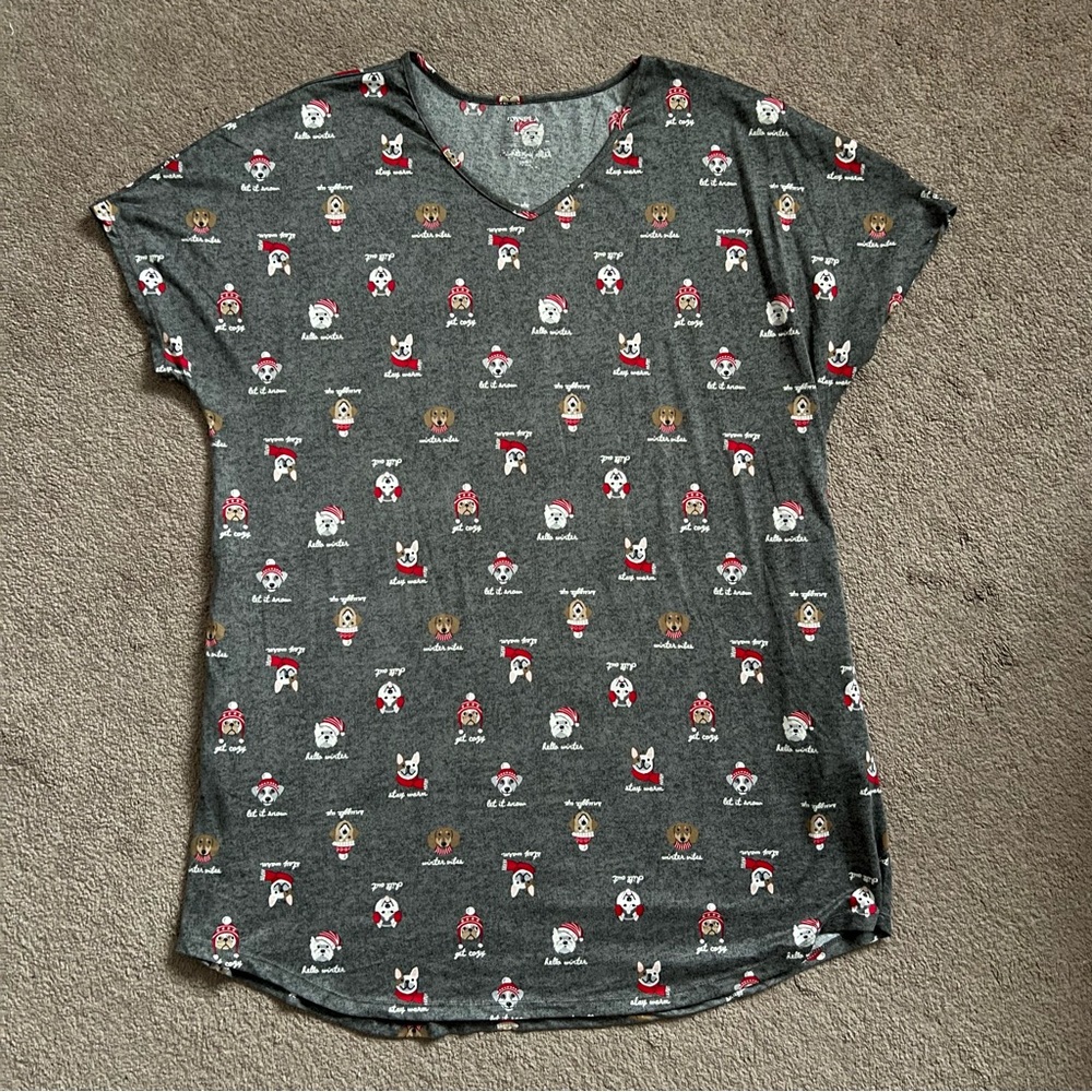 Joyspun Holiday Dogs Nightgown